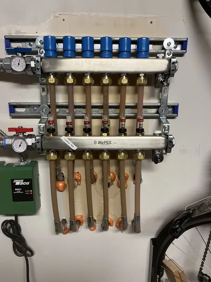 Plumber performing Gas Line Installation at a residential property in Ruscombmanor